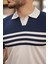 Erkek Çizgi Desenli Yakalı Kısa Kollu T-Shirt 3