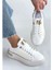 Beyaz Rugan Paraşüt Detaylı Bağcıklı Spor Ayakkabı 265602 37 1