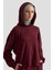 Taşlı Kapüşonlu Sweat 25KD4031 Mürdüm 4