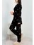Siyah Kurdaleli 3lü Pijama Seti 2