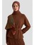 Kırışık Efektli Takım 25KD1019 Kahverengi 3