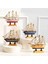 Ahşap Gemi Maketi El Yapımı Dekoratif Yelkenli Model Nautical Retro Tasarım Masaüstü Biblo Hediyelik 1