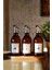 3'lü Ahşap Standlı Amber Şişe Seti, Zeytinyağı, Nar Ekşisi, Sirke, Yağdanlık, 300ML 1