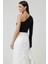 Tek Omuzlu Basic Bluz Siyah T4275 2