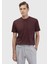 Kiremit Jakarlı Bisiklet Yaka %100 Pamuk T-Shirt 1
