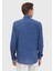 Indigo Düz Casual Fit Dokuma Casual %100 Pamuk Gömlek 5