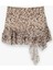 Asimetrik Kesim Fırfırlı Şortlu Leopar Desenli Mini Etek 2