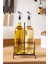750 ml 2'li Cam Yağdanlık Seti, Metal Standlı, Şık ve Kullanışlı Yağ Şişeleri 1