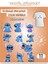 Ütü ile Yapışan Kıyafet Etiketi Stitch Serisi -7 11LI Set 1