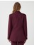 Bordo Metal Düğme Detaylı Gabardin Ceket 5