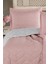 Microfiber Tek Kişilik Yatak Örtüsü Seti Pudra 4