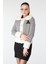 Baskılı Peluş Ceket Beyaz - 27763-BEYAZ 4