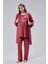 Pamuklu Kruvaze Yaka Lohusa ve Günlüğe Uygun Pijama Sabahlık Takımı 1