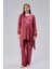 Pamuklu Kruvaze Yaka Lohusa ve Günlüğe Uygun Pijama Sabahlık Takımı 2