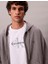 Calvın Kleın Erkek Marka Logolu Full Fermuarlı Kapüşonlu Günlük Kullanıma Uygun Gri1 Sweatshirt LV04RD232G P7E 2