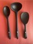 Sert Uçlu Isıya Dayanıklı, Yapışmaz, Yanmaz Silikon Kaşık Seti, 3 Parça, Siyah 1
