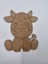 10 Adet Sevimli Inek Ahşap Boyama Okul Diy Etkinlik Aktivite Sanat 15 cm x 12 cm 1