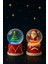 2 Adet LED Işıklı Mini Kar Küresi 6,5 cm – Noel Baba & Yılbaşı Çam Ağacı Dekoratif Işıklı Biblo 2