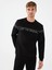 Regular Fit Siyah Erkek Sweatshirt LF2041075 1