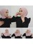 Çıtçıtlı Pratik Hazır Hijab Eşarp Pembe 2
