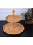 Bambu Yuvarlak Iki Katlı Lüx Sunumluk Şekerlik ve Peynirlik (20–25 Cm) 2
