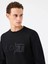 Regular Fit Siyah Erkek Sweatshirt LF2041081 4