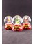 3 Adet Yeni Yıl Noel Baba Temalı Kurdele Detaylı Mini Boy Işıklı Kar Küresi 6,5 cm B 2