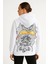 Metallica Iki Iplik Kapüşonlu Ön ve Arka Baskılı Hoodie - Beyaz 4