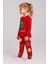 Kız Çocuk Yılbaşı Temalı Pamuklu Pijama Takımı 4