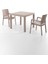 King 2 Kişilik Rattan Masa Sandalye Takımı Cappuccino 1