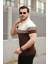 Erkek Yakalı Parça Renk Kısa Kollu T-Shirt 2
