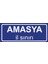 Amasya Il Sınırı Plakası , Dekoratif Aliminyum Levhaya Baskı 8*20CM 1