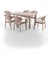 Bamboo 6 Kişilik Rattan Masa Sandalye Takımı Cappuccino 1