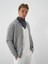 Erkek Gri Yumuşak Dokulu Regular Fit Hırka 2