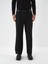 Erkek Siyah Esnek Dokulu Regular Fit Pantolon 2