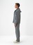 Erkek Gri Pamuk Dokulu Oversize Sweat Pantolon 3