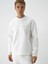 Erkek Ekru Pamuk Dokulu Regular Fit Sweatshirt 2