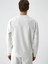 Erkek Ekru Pamuk Dokulu Regular Fit Sweatshirt 4