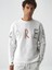 Erkek Ekru Pamuk Dokulu Regular Fit Sweatshirt 2