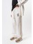 Erkek 7 Şerit Detaylı Kışlık Doubleface Baggy Eşofman Altı Ekru 1