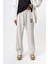 Erkek 7 Şerit Detaylı Kışlık Doubleface Baggy Eşofman Altı Ekru 2