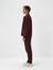 Erkek Bordo Pamuk Dokulu Regular Fit Sweat Pantolon 3