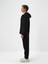 Erkek Siyah Lüks Dokulu Soft Kadife Slim Fit Sweat Pantolon 3