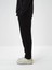 Erkek Siyah Lüks Dokulu Soft Kadife Slim Fit Sweat Pantolon 4