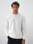 Erkek Ekru Esnek Dokulu Regular Fit Sweatshirt 2