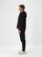 Erkek Siyah Pamuk Dokulu Slim Fit Sweat Pantolon 3