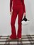 Kadın Kırmızı Esnek Dokulu Regular Fit Pantolon 2