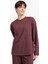 Relax Fit Bisiklet Yaka Sweatshirt F1013AX25AU 4
