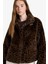 Regular Fit Leopar Desenli Kısa Suni Kürk F2924AX25WN 3