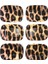 Leopar Desenli Dikdörtgen Kayık, 13 Cm, 6'lı Set, Şık ve Kullanışlı Tasarım 1